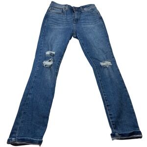 Wax Jean Butt I Love You Distressed Blue Denim Skinny Jeans Size‎ 5/27